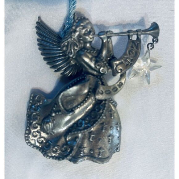 Christmas Ornaments Avon Partridge Pear Tree X2 2001 Noel Angel 2002 Pewter VTG - Picture 5 of 7